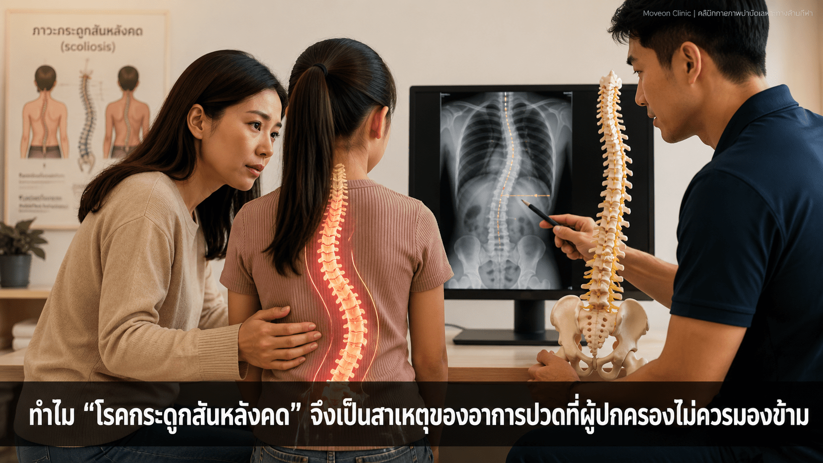 ทำไมสันหลังคดจึงเป็นสาเหตุของอาการปวดที่ผู้ปกครองไม่ควรมองข้าม