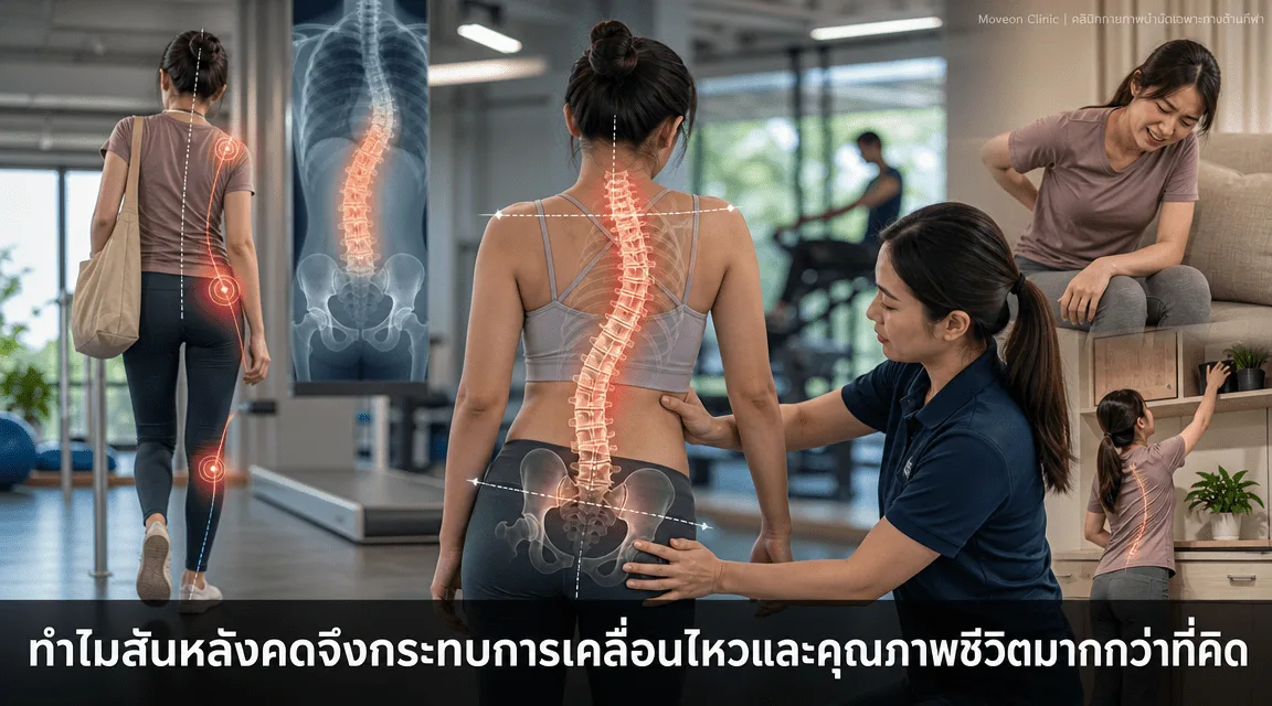 ทำไมสันหลังคดจึงกระทบการเคลื่อนไหวและคุณภาพชีวิตมากกว่าที่คิด